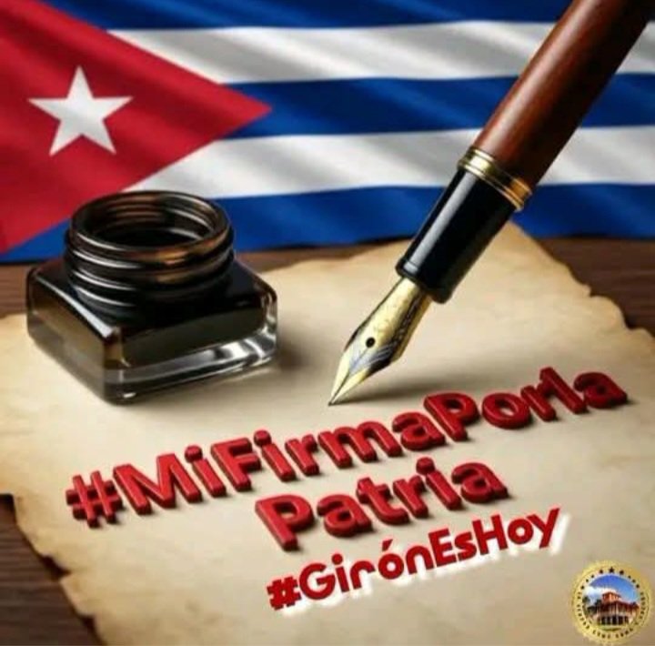 🌞🌜🇨🇺 Con #MiFirmaPorLaPatria,  defendiendo nuestro derecho a la  paz. #GirónEsHoy