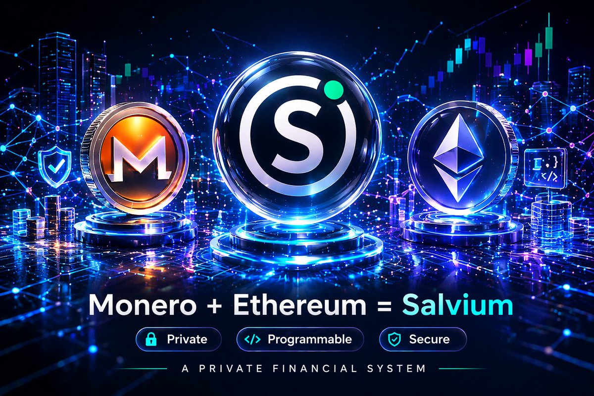 #Monero proved private digital cash works

#Ethereum proved programmable finance works

<a href="/salvium_io/">Salvium</a> brings both worlds together

Private by default. Programmable by design

This isn’t just a token, it’s the foundation for a fully private financial system

$SAL $XMR $ETH $ZEC $BTC
