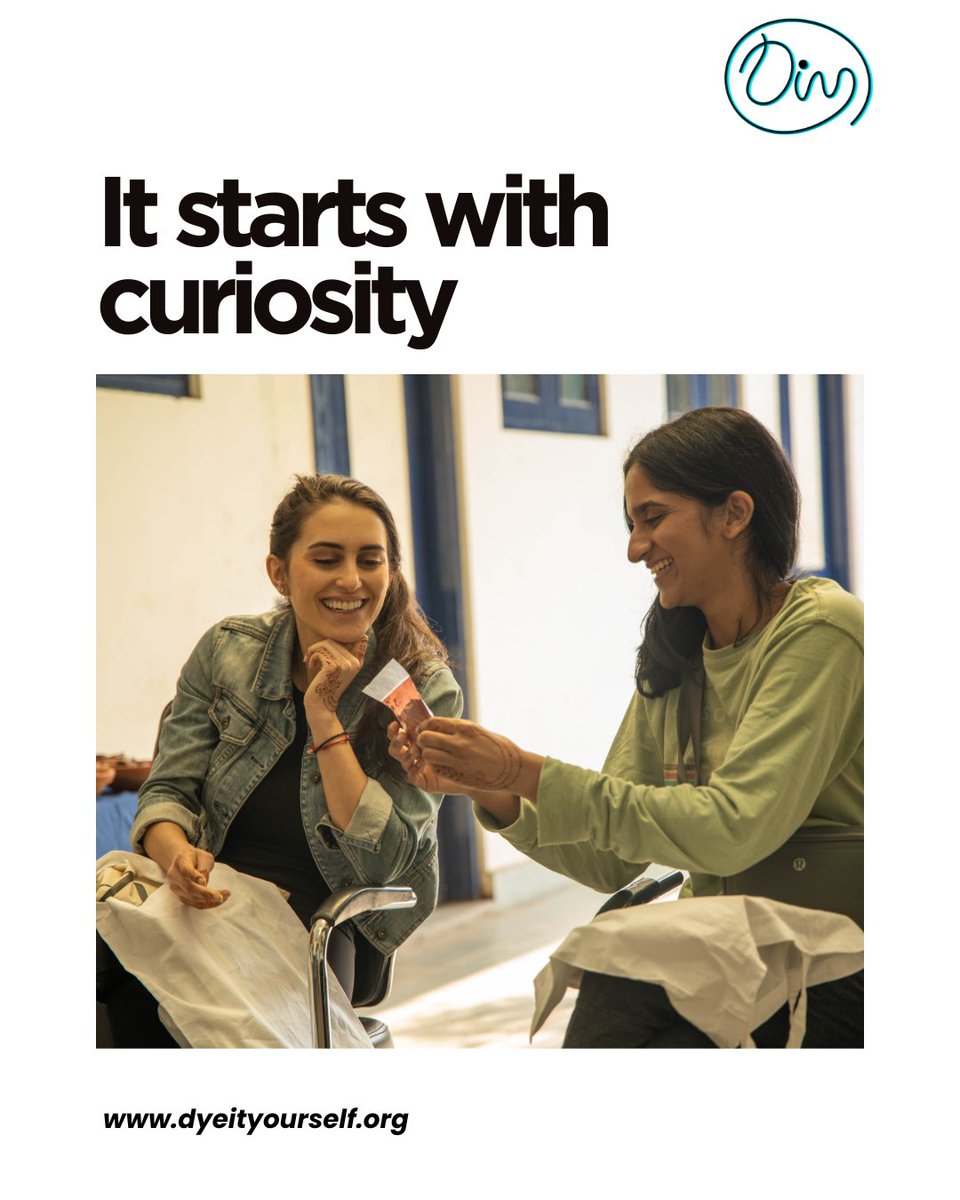 Dyeit_Yourself's tweet image. Every fold, every dip, every repeat teaches you something new. Natural dyeing is not about control. It’s about presence.

At Dye It Yourself, you don’t just dye fabric. You experience the process.

#shibori #tiedye #craftworkshops #sustainablecraft #naturaldyes