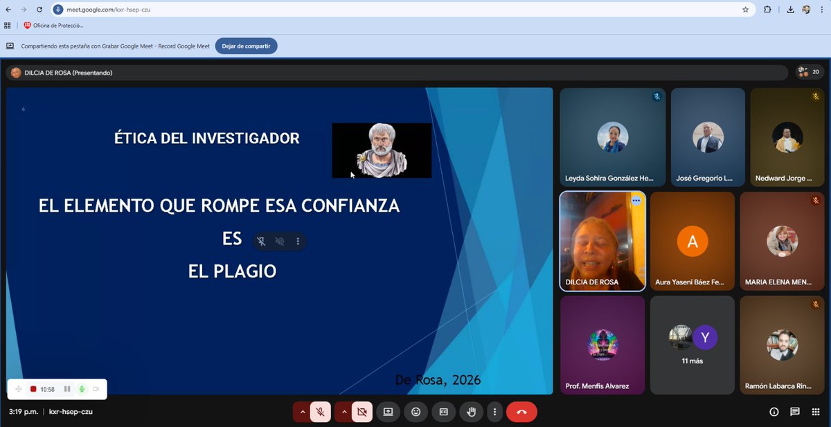 RamonJoseLR's tweet image. El día de ayer continuó mi formación en el Postdoctorando en Investigación Educativa de la @somosupel con el Seminario "Ética del Investigador".

Seguimos avanzando en la formación en investigación en el marco de la educación. ¡Todo en manos de Dios!

#Investigación #Educación