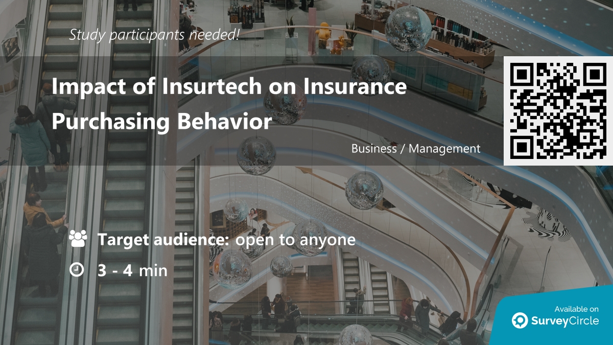 daily_research's tweet photo. Participants needed for online survey!
Topic: "Impact of Insurtech on Insurance Purchasing Behavior" https://t.co/ylKINEU8fF via @SurveyCircle
#FinancialAnalysis #insurtech #ConsumerPerception #trust #survey #surveycircle https://t.co/Z6wauqoD48