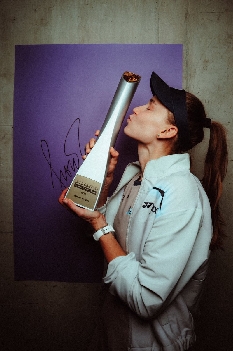 PorscheTennis's tweet photo. Elena Rybakina x 🏆 = 🫰

#PTGP26 https://t.co/AXjP563l3z