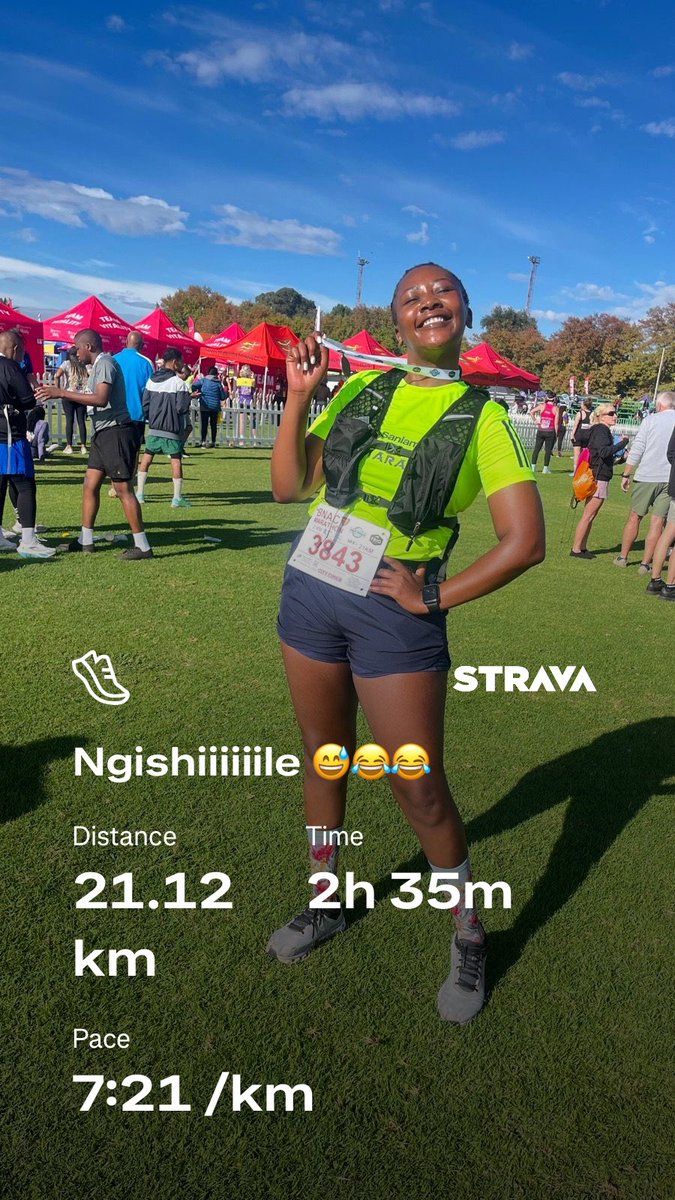SethabileZ's tweet image. #runningwithtumisole #running #BNAC 

Got burnt at the last 4kms and yazini it’s okay.