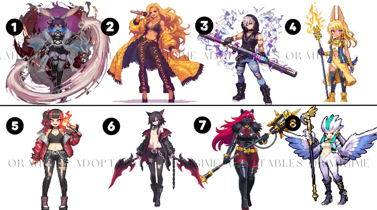 orangimee's tweet image. [OPEN] Coachella Wild Idols Batch

Set Price: 4$ each     

✨Comment/DM to claim!    

#adoptables #characterdesign #oc #pixelart #coachella #coachella2026