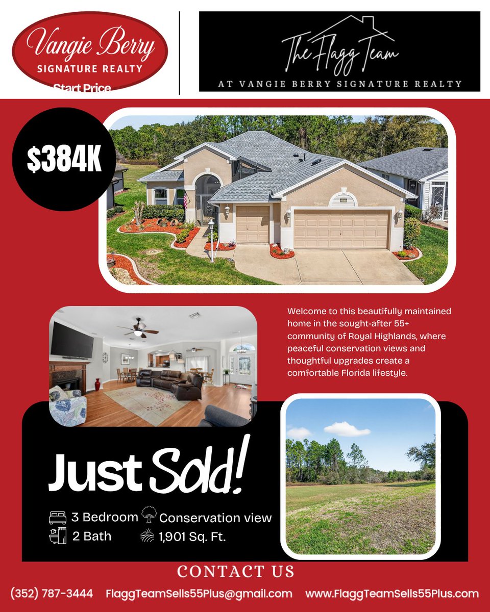 flaggteamrealty's tweet image. 🏡 Just Sold — And Just a Few Streets Away from the Next Chapter

Let’s have that conversation. Sometimes the best move is closer than you think.

#JustSold #NextChapterLiving #55PlusLiving #CentralFloridaHomes #FlaggTeam