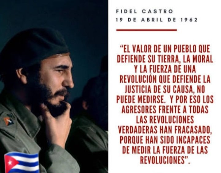 #LaPatriaSeDefiende 
Así 👇🏼 lo dijo #FidelEnUnaFrase un día como hoy.