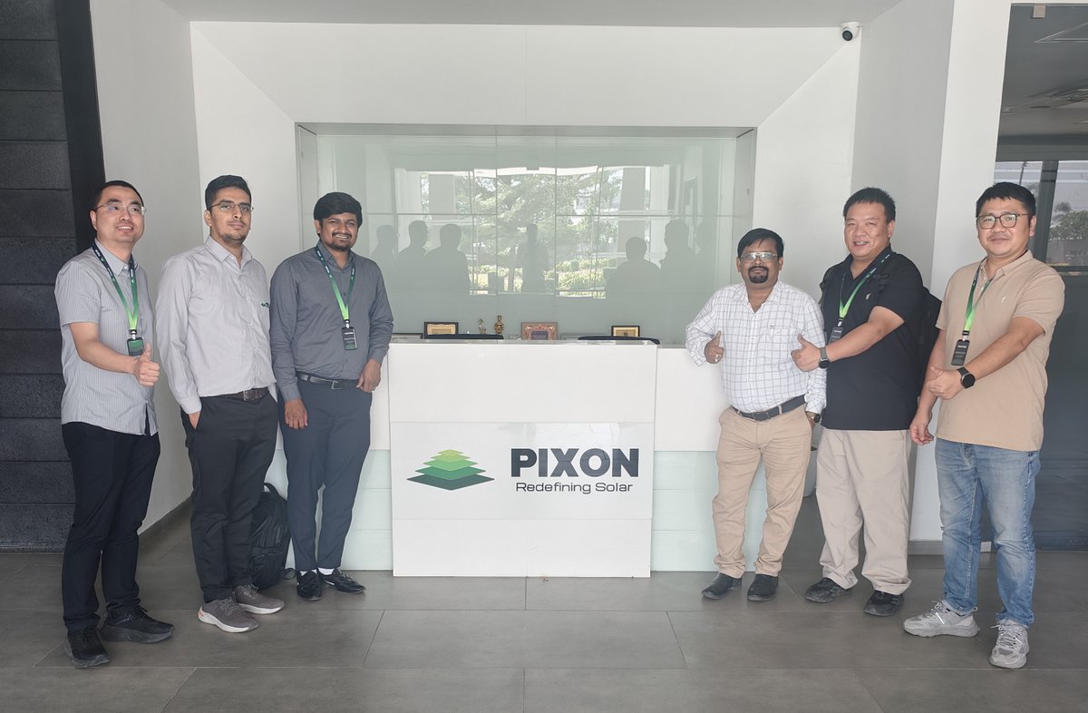 Madhesivetech's tweet image. Productive meeting at Pixon Green Energy Pvt. Ltd. discussing our high-performance solar silicone sealants and potting compounds. Excited to support their solar module manufacturing with durable, cost-effective solutions! ☀️ #SolarEnergy #RenewableEnergy #B2B