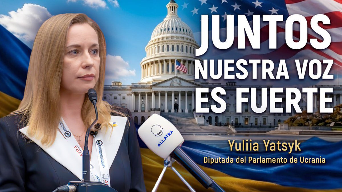 AllatRaTvSpa's tweet image. Yuliia Yatsyk sobre el valor del pueblo ucraniano: un discurso en Washington

🔴 youtu.be/SXVp8I506Gk

🟢rumble.com/v78n802-yuliia…

El 5 de #febrero de 2026 tuvo lugar un evento histórico en el Capitolio de Estados Unidos que unió al mundo en apoyo a #Ucrania. La conferencia «La