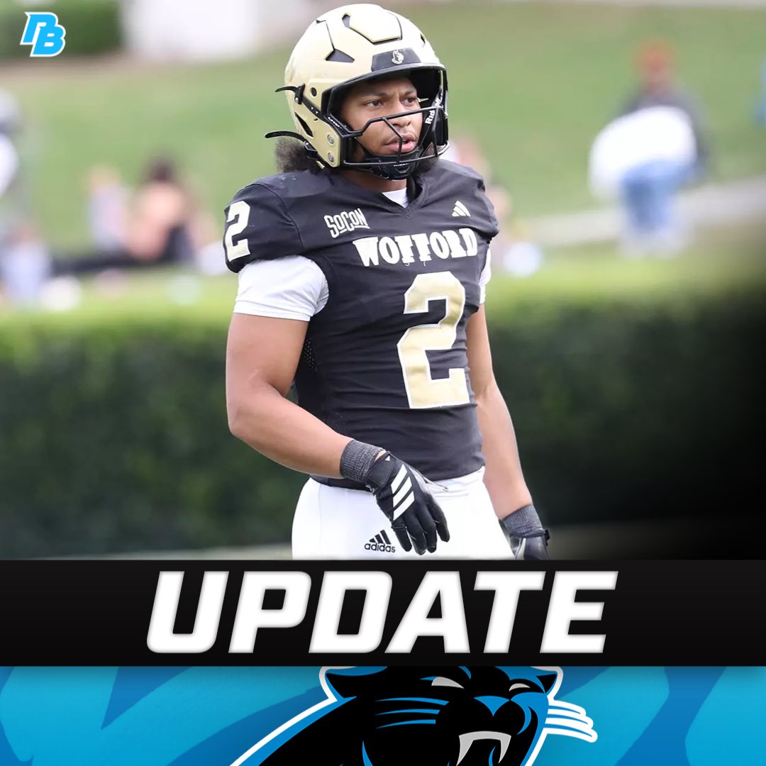 The #Panthers met in-person earlier this week with <a href="/Wofford_FB/">Wofford Football</a> DB Maximus Pulley, per <a href="/JustinM_NFL/">Justin M</a>. #KeepPounding 

Pulley (5’11”, 200 LBS) finished the 2025 season with 85 total tackles (41 solo), 2.5 TFLs, 1 forced fumble, 5 INTs &amp; 10 PBUs. 

Pulley posted a 38.5" vertical &amp;