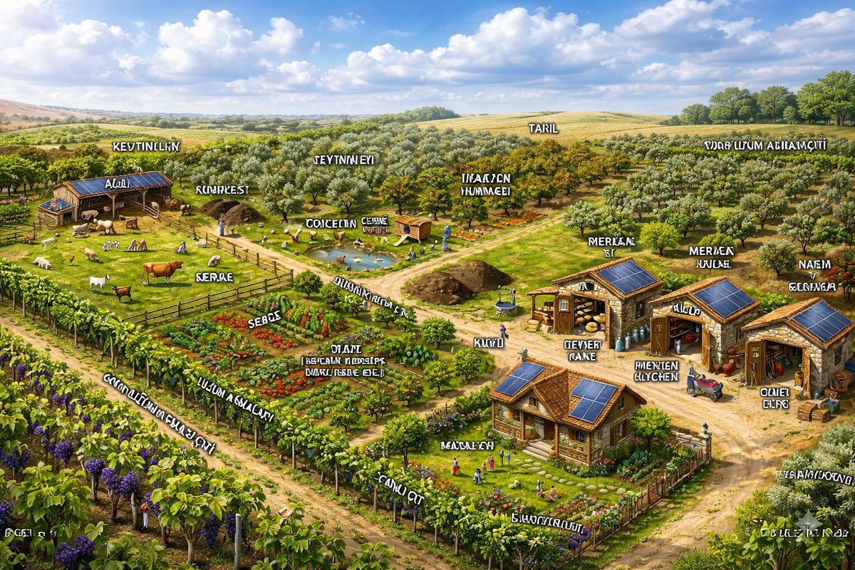 Türkiye İçin Bir Dünya Modeli: 

Tam Bağımsız, Ekolojik ve 365 Gün Kesintisiz Üretim 

20 dönümde; Bir Masal Evi", hayvanlar için bir cennet ve yıllık 4 Milyon TL ekonomik değer üreten dev bir ekosistem. 

Bu bir emeklilik planı değil, bir özgürlük alanı

Bu modelde risk sıfır,