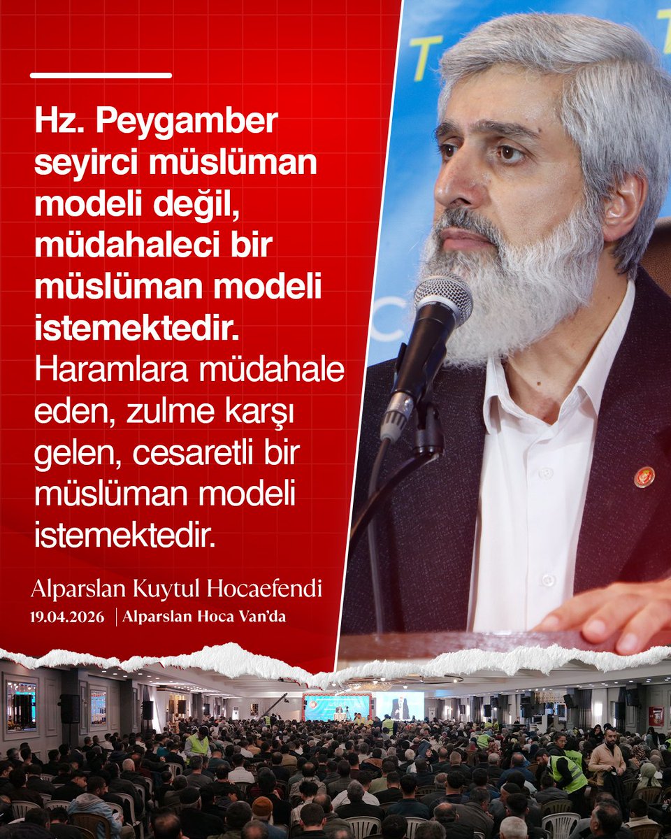 Hz. Peygamber seyirci müslüman modeli değil, müdahaleci bir müslüman modeli istemektedir. Haramlara müdahale eden, zulme karşı gelen, cesaretli bir müslüman modeli istemektedir.

AlparslanHoca Vanda
#FurkanKonferansları