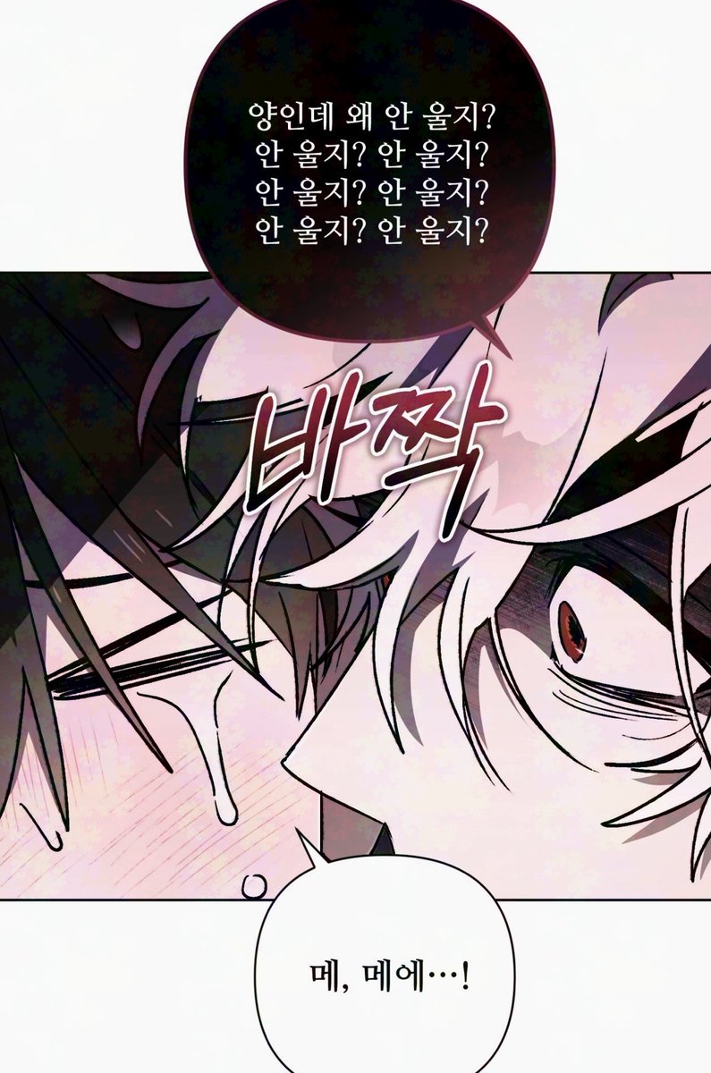 나왔다 그 장면🥹 웹툰으로 보니까 더 귀여워 양양이의 눈물 젖은 메에....