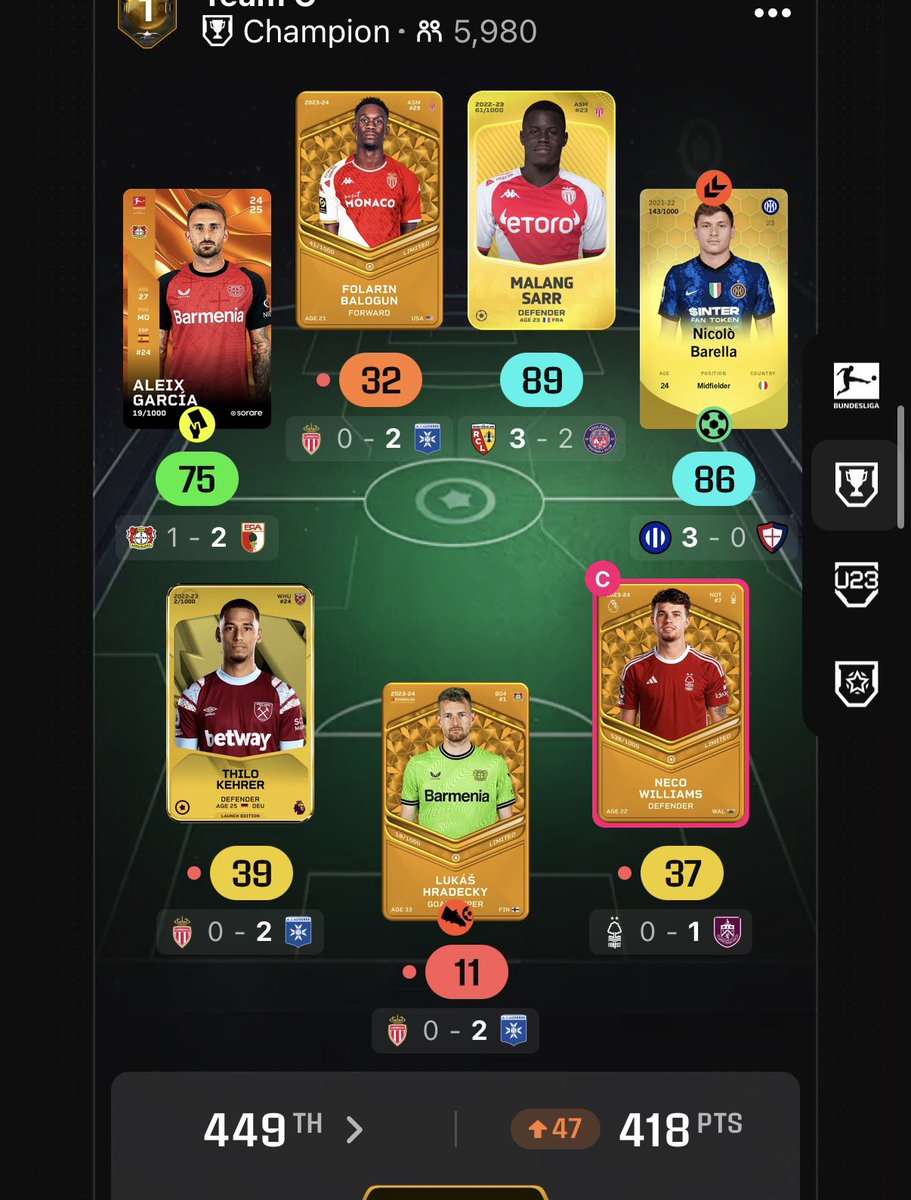 Hot Corner Sorare (TylerCFC) tweet media