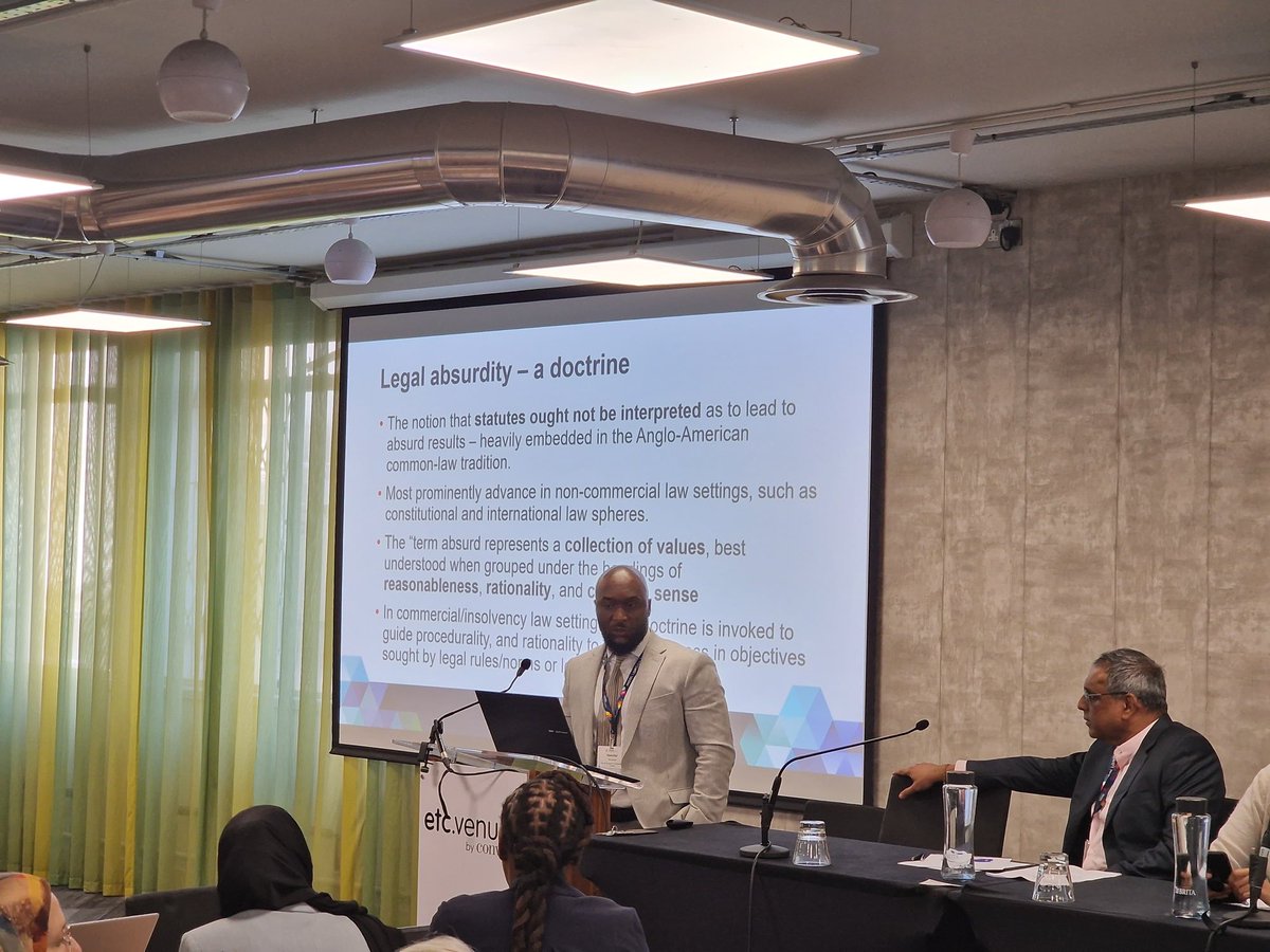 Hamswa's tweet photo. Proud to share my insights on legal absurdity and coercive cooperation in insolvency in SSA EEs at #INSOLLondon2026. @CityLawSchool ⁦@INSOLIntl⁩ @KNOGhartey@lawprofparry @JennyLLGant https://t.co/WZR1HNW6Cd