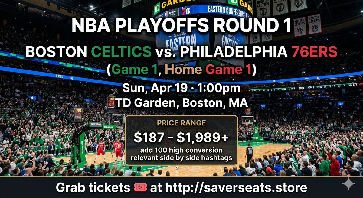 memecoinblaster's tweet image. Game Night: Celtics vs 76ers Tonight tickets 🎟️ selling out grab yours here &amp;gt;&amp;gt; nba.saverseats.store

#Celtics, #BostonCeltics, #CUsRise, #BleedGreen, #GreenRunsDeep, #TDGarden, #CelticPride, #DifferentHere, #CelticsNation, #CelticsTwitter, #NBAPlayoffs, #CelticsVsSixers,