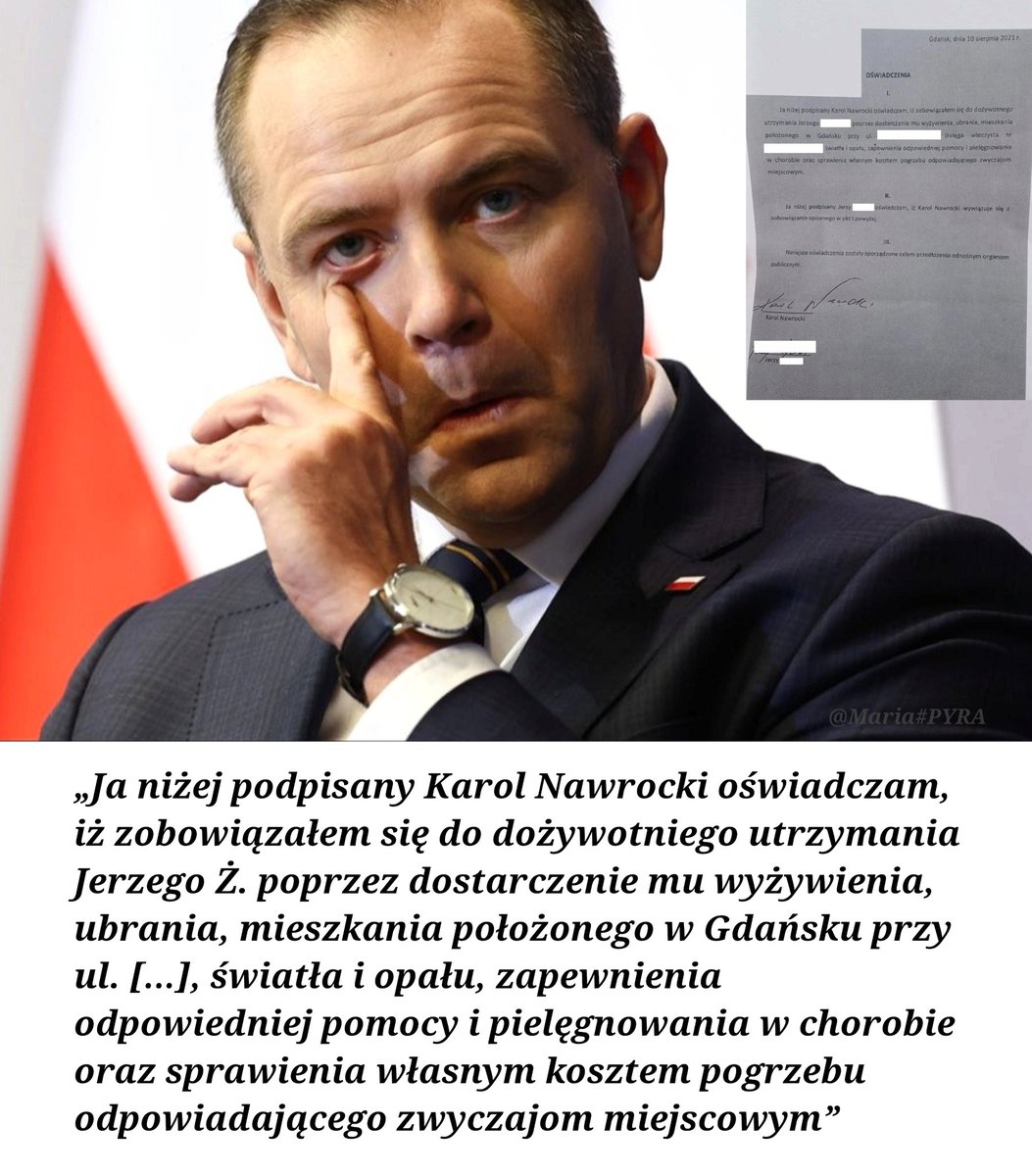 <a href="/prezydentpl/">Kancelaria Prezydenta RP</a> <a href="/NawrockiKn/">Karol Nawrocki</a> Wzruszonam. 🥴
pRezydent tak bardzo się troszczy o drugiego człowieka, oczywiście od niedawna, bo przecież teraz na świeczniku jest.

O pana Jerzego może być spokojny. Płacą za niego wszyscy podatnicy.
Baw się Karolku, a starcem sobie dupy nie zawracaj. Wszystko pod kontrolą!☝️
