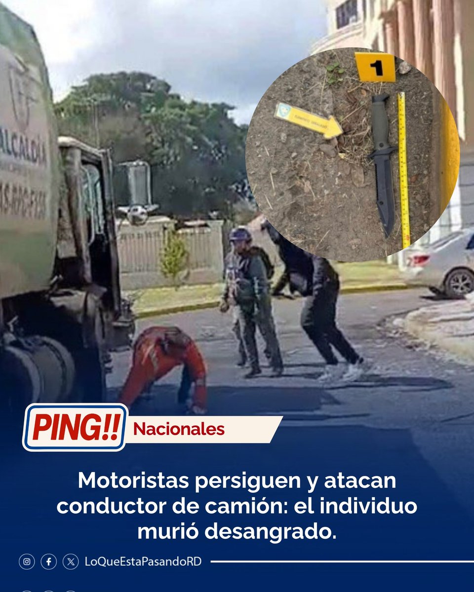 Policía Nacional apresa a ocho motoconchistas por muerte de chofer municipal tras conflicto de tránsito en Santiago.

Entre los detenidos figura el presunto autor de la herida mortal con arma blanca.
                 instagram.com/p/DXUNcXcDVdb/…