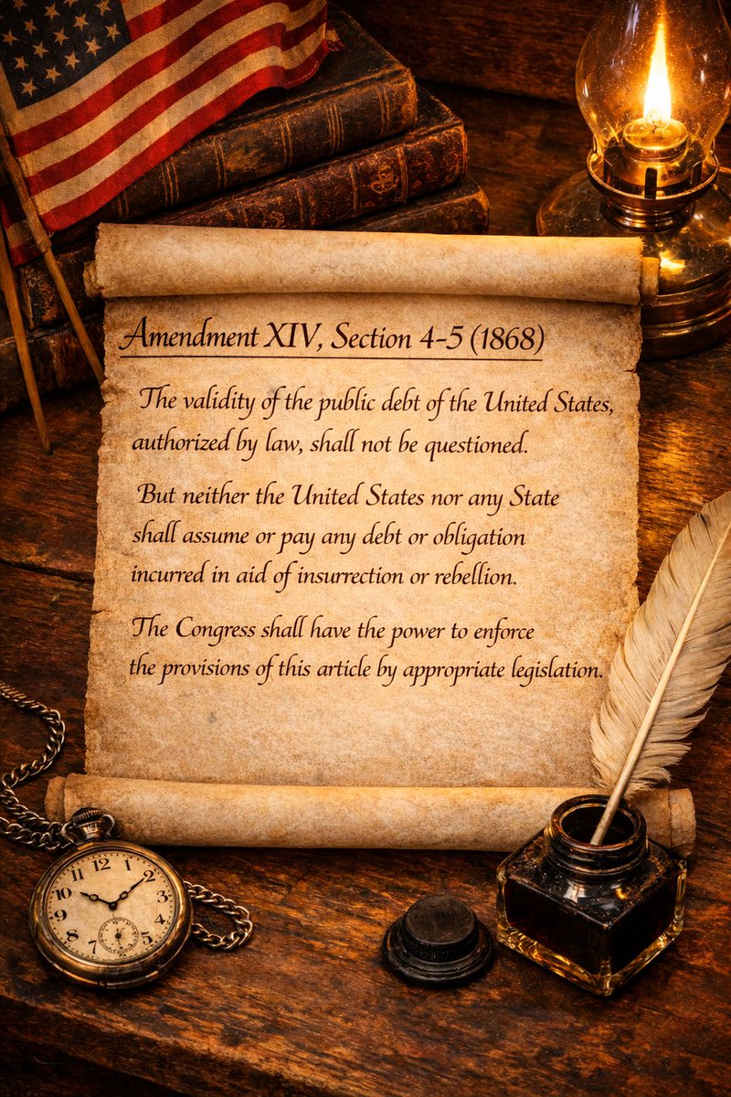 USC1787's tweet image. 📜 Amendment XIV, Section 4-5 (1868)

#USConstitution #PublicDebt #LawTwitter