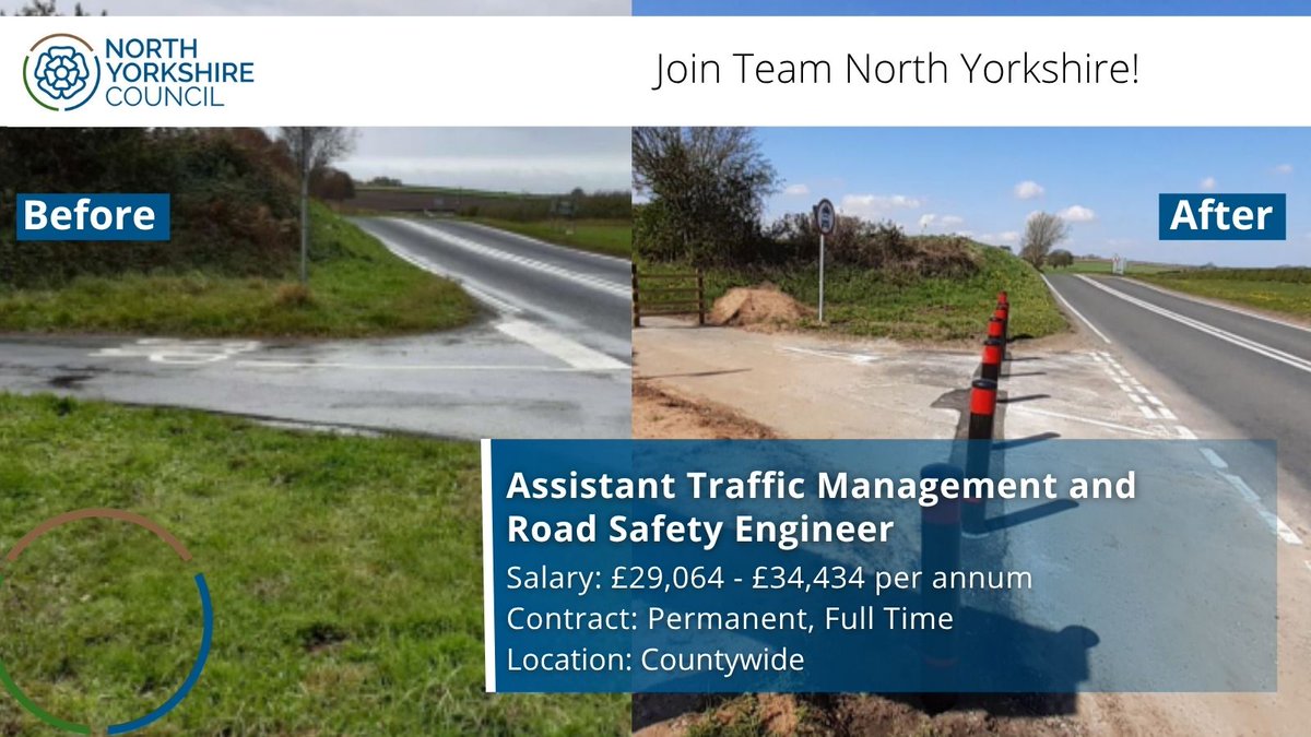 NycjobsUk's tweet image. Are you interested in a career in traffic engineering and would love the opportunity to learn whilst you earn?🚦

Apply now! tinyurl.com/54wnv4ea

#EngineeringJobs #TrafficEngineering #RoadSafety #HighwaysCareers #NorthYorkshireJobs #GraduateEngineering
