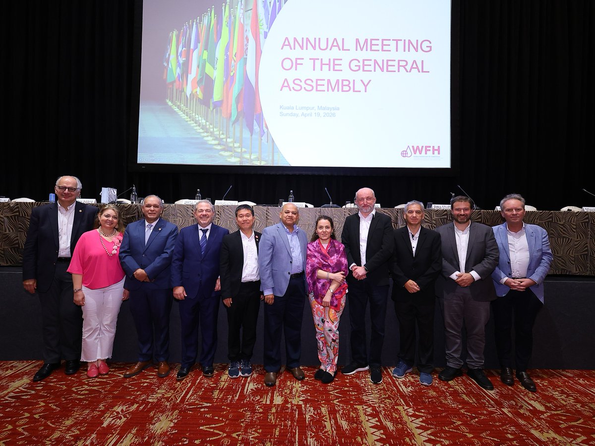 wfhemophilia's tweet image. New leadership and global growth 🌍
At the General Assembly during #WFHCongress2026 in #KualaLumpur, #Malaysia, new board members were elected and new organizations joined, bringing the WFH network to 152 NMOs worldwide.

Read more: bit.ly/3QiDW6B
