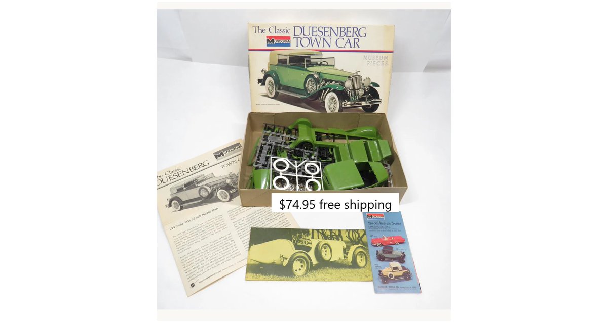 rarefinds4u's tweet image. Vintage metal box with lock and key
Vintage model kit
#freeshipping #smilett23 #vintage #antique #shopping