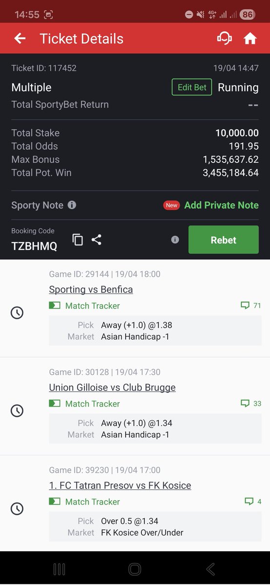 Football &amp; Basketball Tips on Sportybet ⚽️🏀

200 Odds - TZBHMQ

35 Odds - Y8ZFD8
 
10 Odds - TSLN5Z

10 Odds - V7K5HZ

Play &amp; Edit