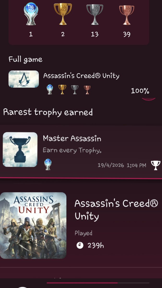 rogiepj's tweet image. Finally got the Platinum for AC Unity. #ubisoft #assassinscreedunity #platinumtrophy #playstation
