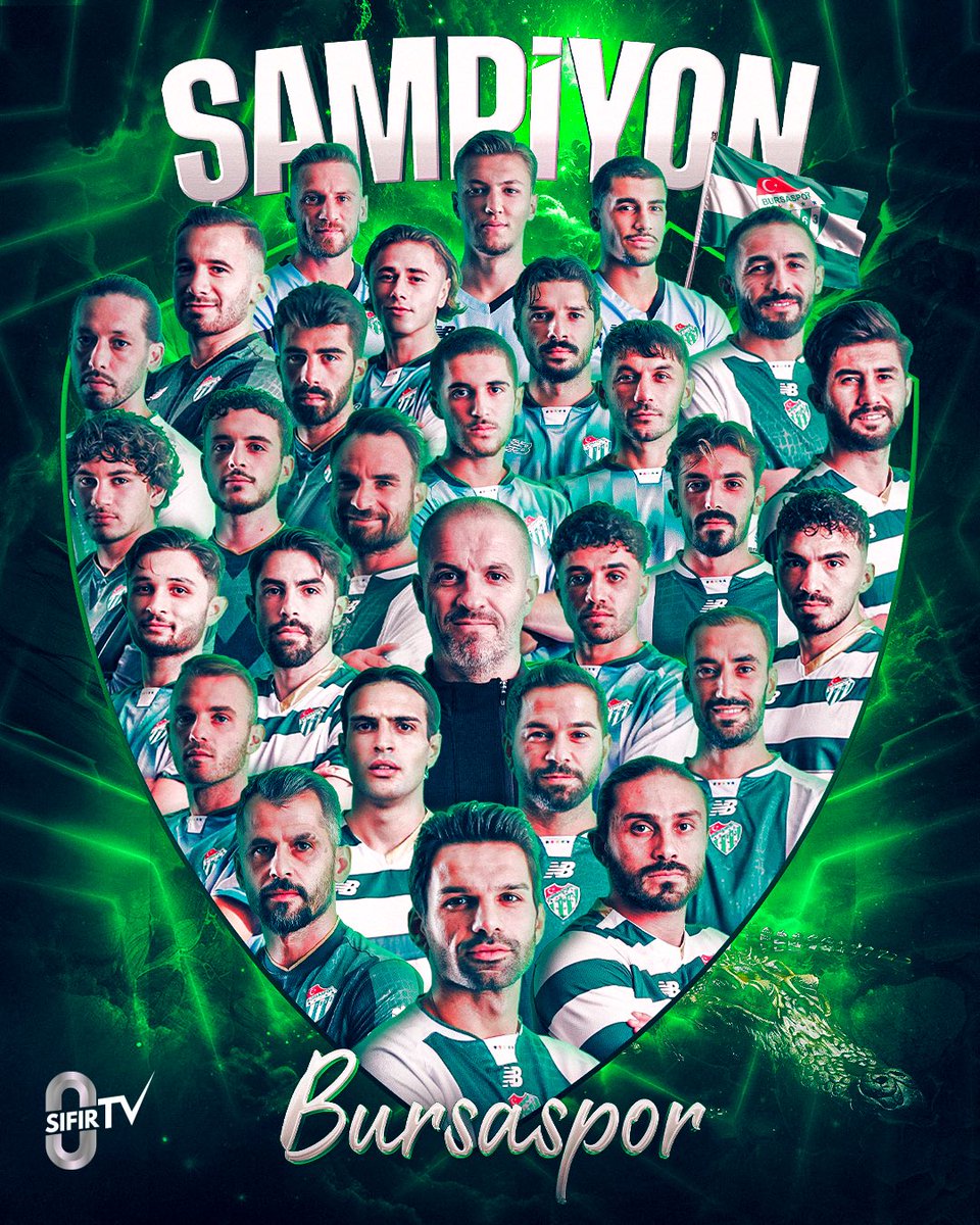 Sifirtvresmi's tweet photo. ŞAMPİYON BURSASPOR 🏆

🔴 Nesine 2.Lig Kırmızı Grup 2025-2026 Sezonu Şampiyonu Bursaspor!

#sıfırtv #bursaspor https://t.co/XLUuHtz3d7