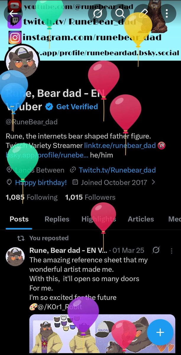 Rune, Bear dad - EN VTuber tweet media