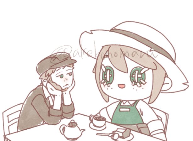 「庭泥。居館椅子に大きいぬい置きたい」|東雲あけぼの丸のイラスト
