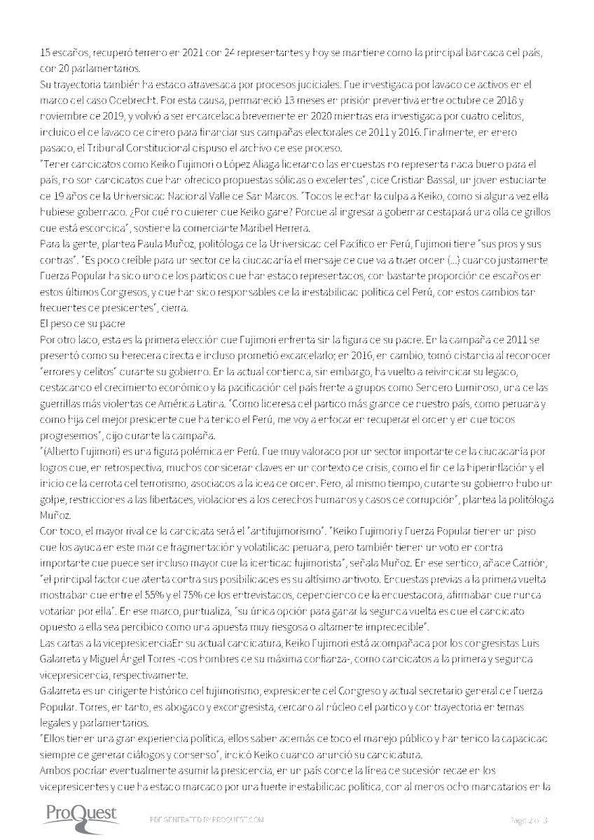 JulioFCarrion1's tweet image. Conversé con @__elmercurio sobre Keiko Fujimori. Dije que es una figura muy polarizante. Su fuerza, pero también su debilidad, estriba en depender de la memoria de su padre. Además en una candidada con escaso carisma  #Peru