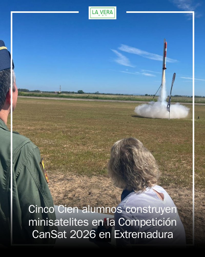 LaVeraEdon's tweet image. 🌌 ¡Una explosión de talento en la 4ª Competición CanSat de Extremadura! 500 estudiantes diseñan y lanzan minisatélites en un evento que une educación, ciencia y tecnología. ¡Así se fomenta el futuro científico! 🚀 #CanSat2026 #Educación #Ciencia mrf.lu/Hb_2