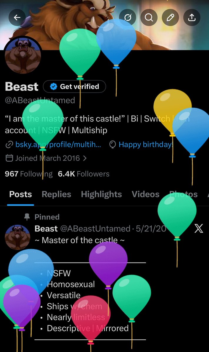 ABeastUntamed's tweet photo. || Yaaaay balloons! https://t.co/mcDusi5FFq