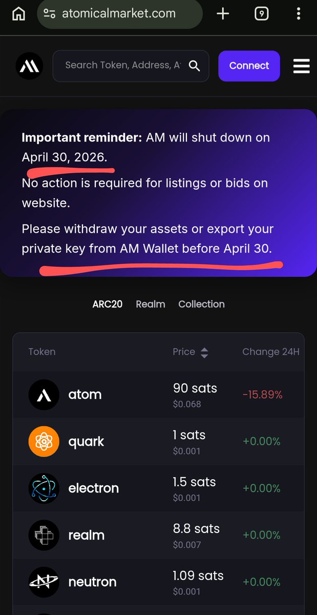 Atomicals dies April 30th.

Brc20 remains.

Tokens on Bitcoin belong on Brc20.

There is no second best.

{o}
