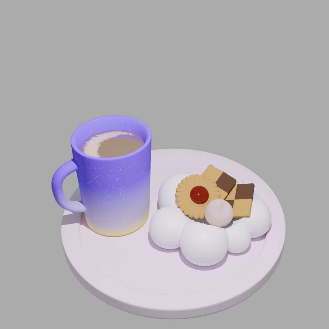 create_mayuru's tweet photo. ここまで来たあ😆✨
可愛い！明日はお月様と、☆を作ろ🌙.*·̩͙
#blender https://t.co/47rFELede2