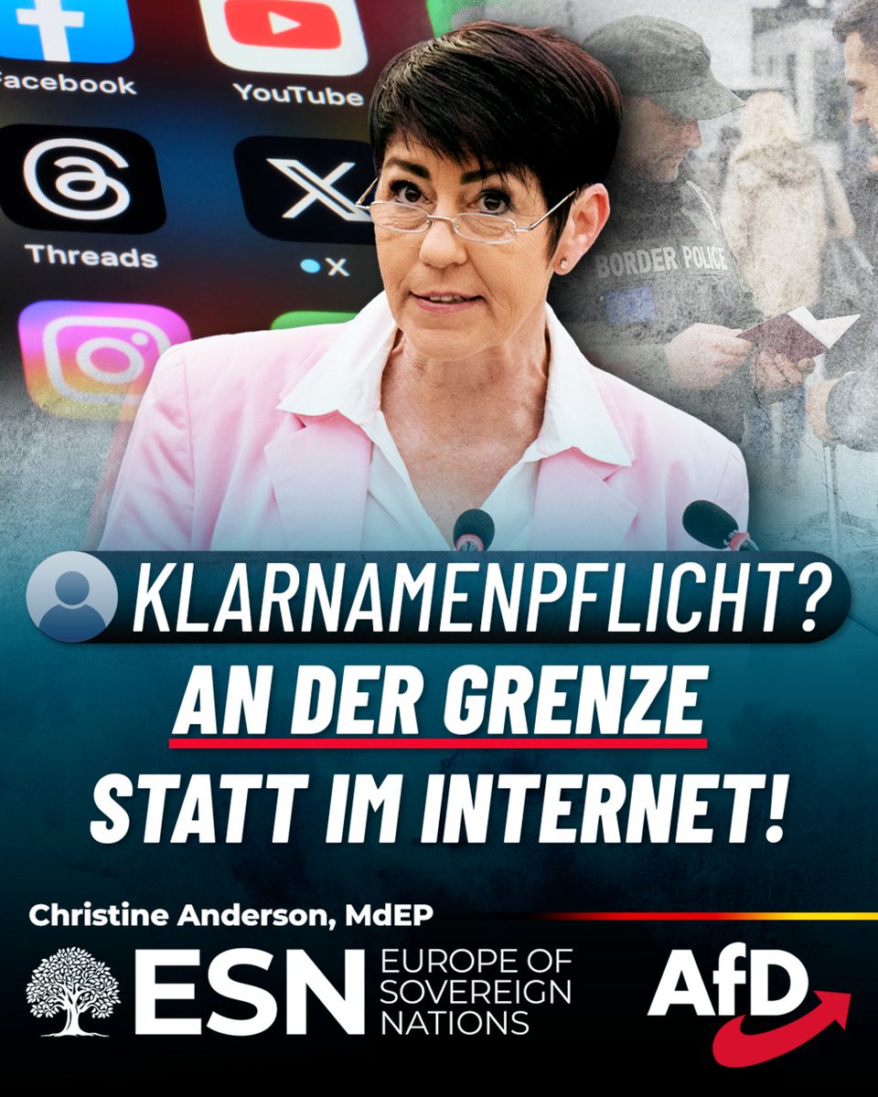 🇩🇪🇦🇹🇨🇭 Klarnamenpflicht? An der Grenze statt im Internet!
🇬🇧🇺🇲🇨🇦 Real-name requirement? At the border, not online!