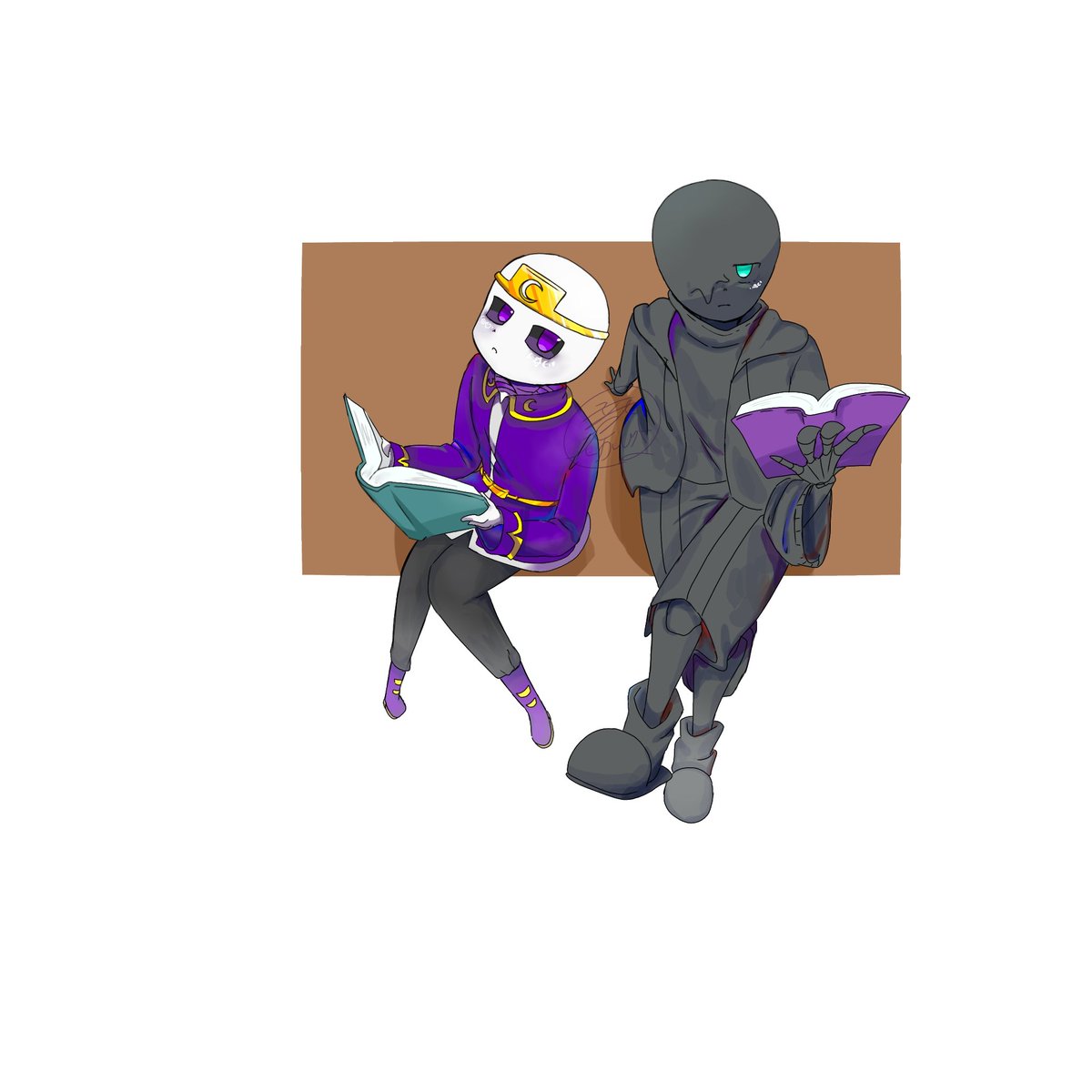 Sca_rlet_'s tweet image. 本読む時の表情( *´艸`)ෆ
 #NightmareSans