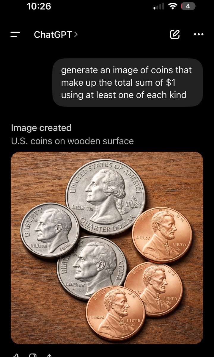 Giving this to a cashier when I owe $1