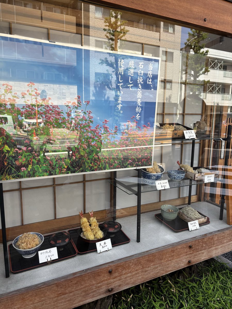 ustrust20190902's tweet photo. 2026.4.19

義母を連れキング製麺を食べに来ましたが夏日となり向かいにある蕎麦処喜久屋さんで冷たいお蕎麦を食べることにしました。

こちらのお店も高評価で、お蕎麦は石臼挽き蕎麦粉でコシがあり、大きなエビ天はプリプリの歯ごたえでした。

お値段もリーズナブルでリピート間違いないです。 https://t.co/mvRxvQmLNk