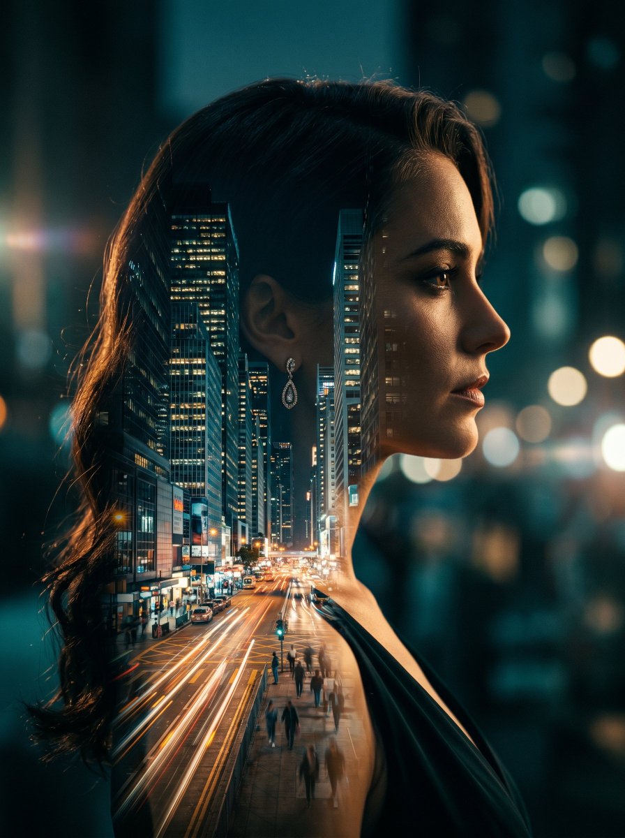 GenboAI's tweet photo. Recreated this stunning double-exposure prompt with Genbo AI: https://t.co/XBgkfdbeHN