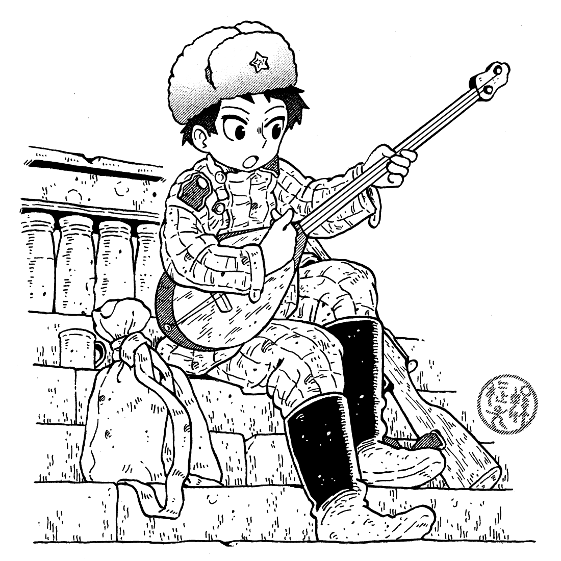 ひさしぶりに赤軍ものを描きたい気持ちもありつつ。さりとていま具体的にイメージがあるわけでもなく。
#厄除け画集 