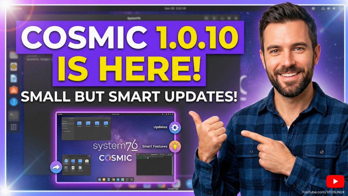 9to5Linux_'s tweet image. Why COSMIC 1.0.10 is the Ultimate Linux Workflow Update youtu.be/4MV-_IIXsV4?si… via @YouTube @system76 @pop_os_official #opensource #linux #cosmic #cosmicdesktop #9to5linux #official9to5linux