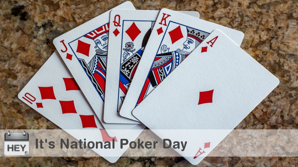 HeyWhatDay's tweet image. It's National Poker Day! 
#NationalPokerDay #PokerDay #Cards