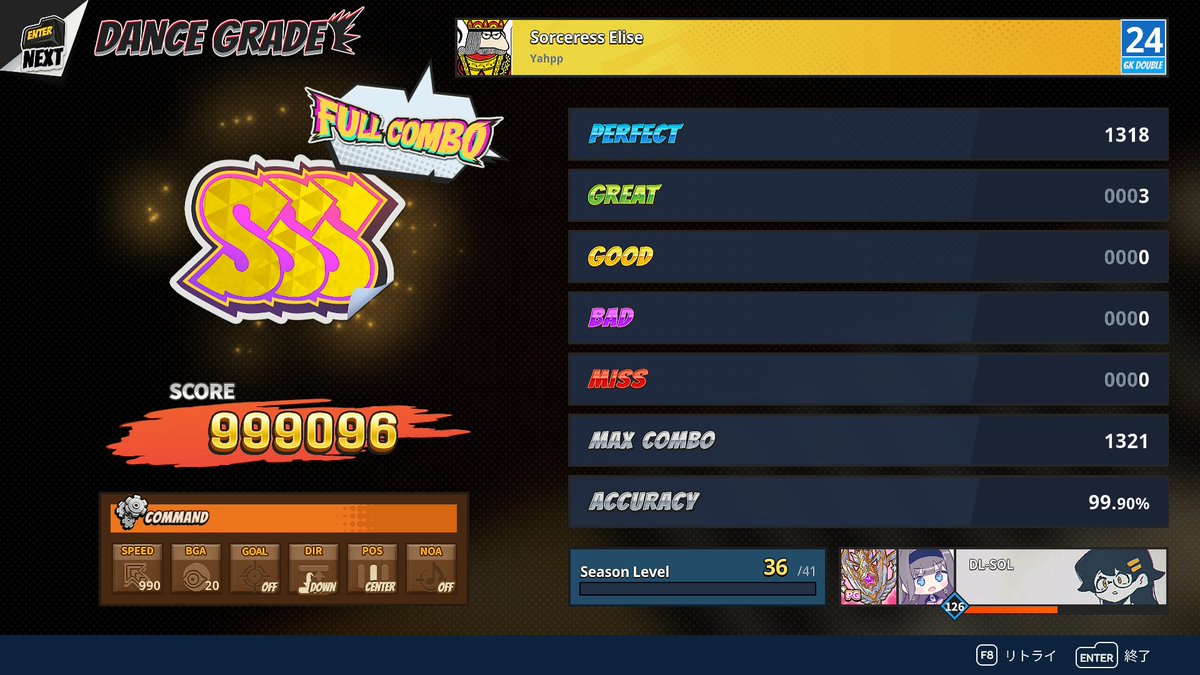 最高のPIU RISEと最後に絶叫したエリーゼ6KD24