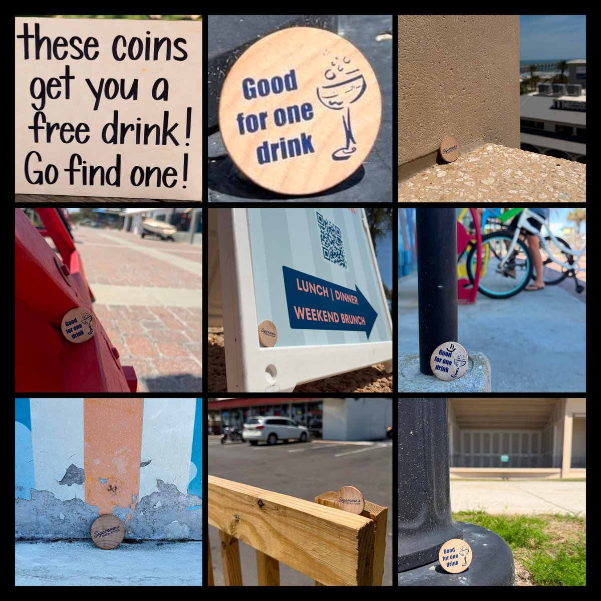 🏴‍☠️ Attention Jax Beach treasure hunters!

Sizemore’s Coastal Kitchen just dropped coins all around Downtown Jacksonville Beach!

Find one, bring it in, and get yourself a FREE DRINK on us!
No metal detectors needed… just sharp eyes and a little luck 
Who’s hitting the streets?