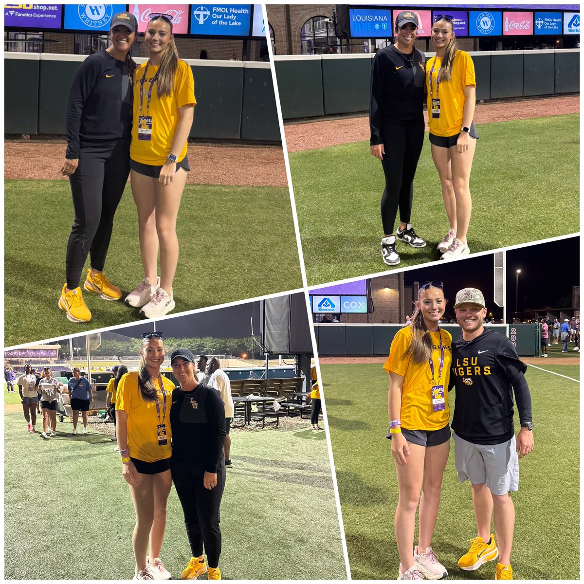 2028Wesley's tweet photo. Always a fun time in Baton Rouge!! I loved getting to experience 2 exciting games and getting to talk to the coaches at camp! It was a great weekend! Thank you @LSUsoftball! @BethTorina @CoachNealPT @LSU_SandraMoton @Tpleasants17 @zjermain_15 @lsu_dailynews @AGTVallery @DickeyVallery