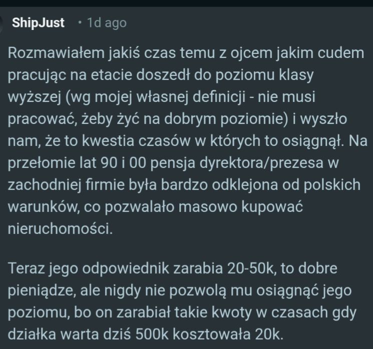 " [...] jakim cudem pracując na etacie doszedł do poziomu klasy wyższej?"