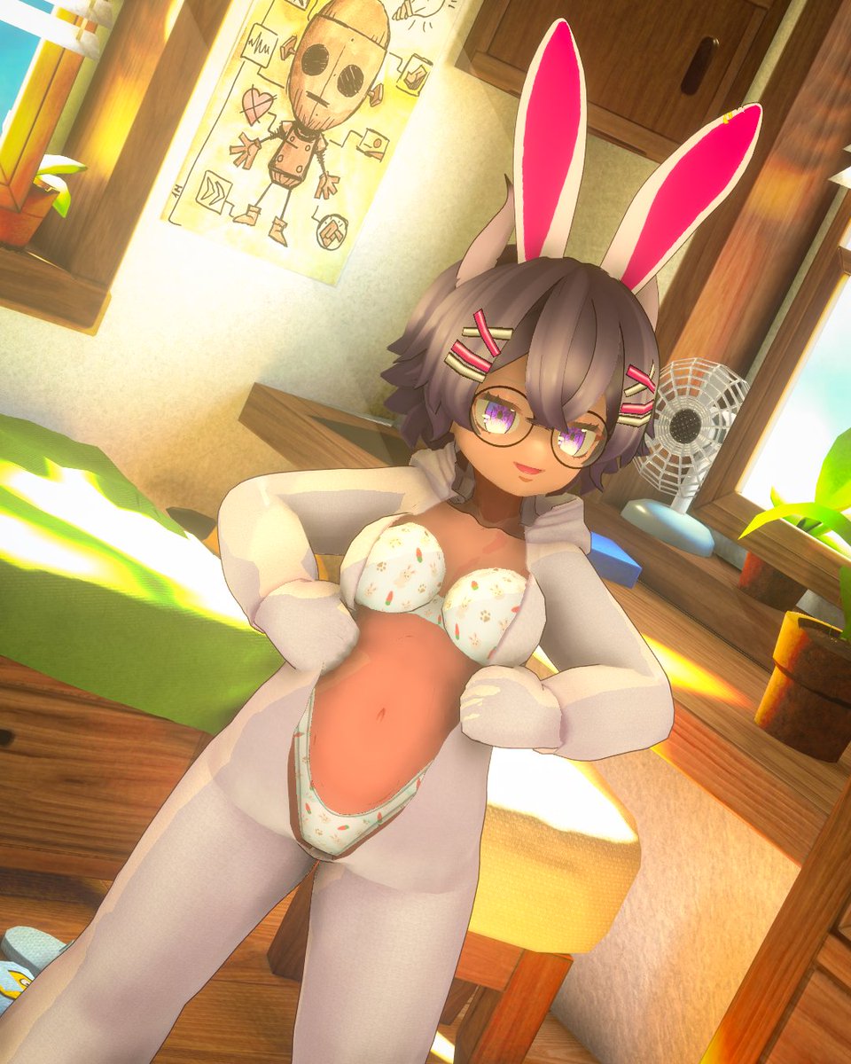 monstrousmonty's tweet image. Happy Sunday, Bunday!  
And this counts as a bunny suit! We have fun around here.  Have an amazing and restful Sunday!  

#Vtuber #goodmorning #VRoid #goodmorningvtuber #VRoidphotography