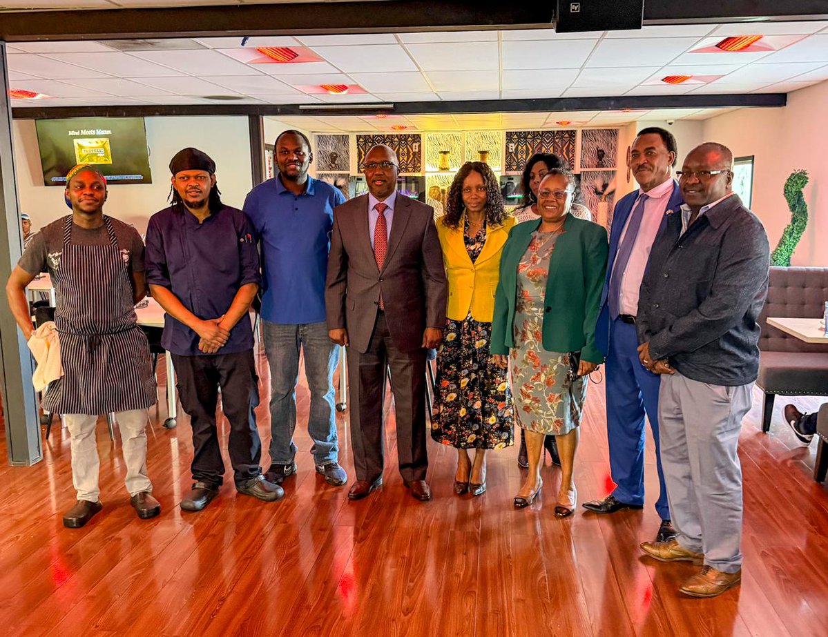 KenyaembassyDC's tweet image. The visit also included a stop at The Shujaa Restaurant &amp;amp; Lounge, a Kenyan-owned establishment by Samwel Mutiso, located at 6008 Mt. Tacoma Drive SW #F, Lakewood, WA 98499. Since opening in January 2026, The Shujaa has continued to showcase Kenyan cuisine to a global