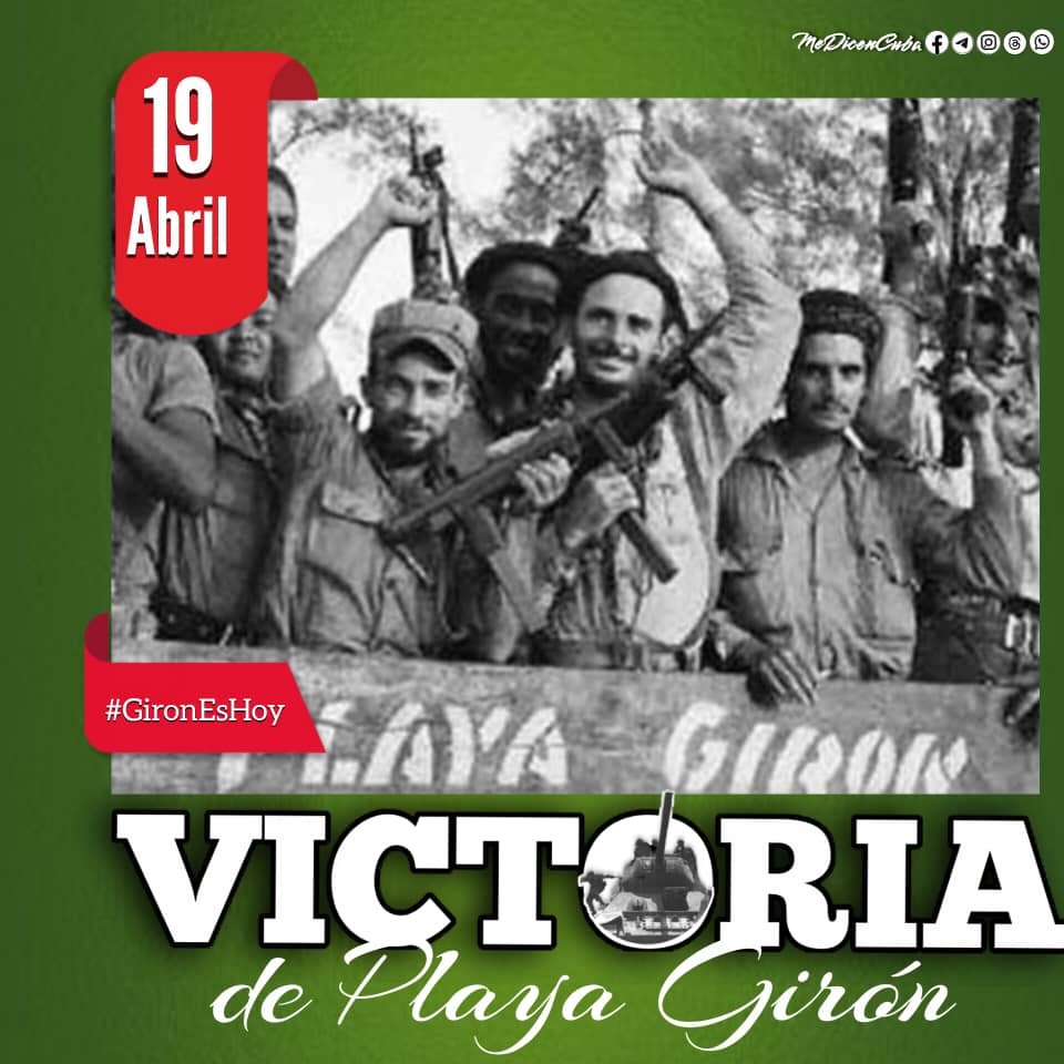 MindusIndustria's tweet photo. #GironEsVictoria ganada por nuestro pueblo uniformado,  que defenderá al precio que sea necesario las conquistas de la #Revolución y el #Socialismo proclamado aquel 16 de abril por nuestro invicto Comandante en Jefe #FidelPorSiempre https://t.co/7VzDvJLJ3x